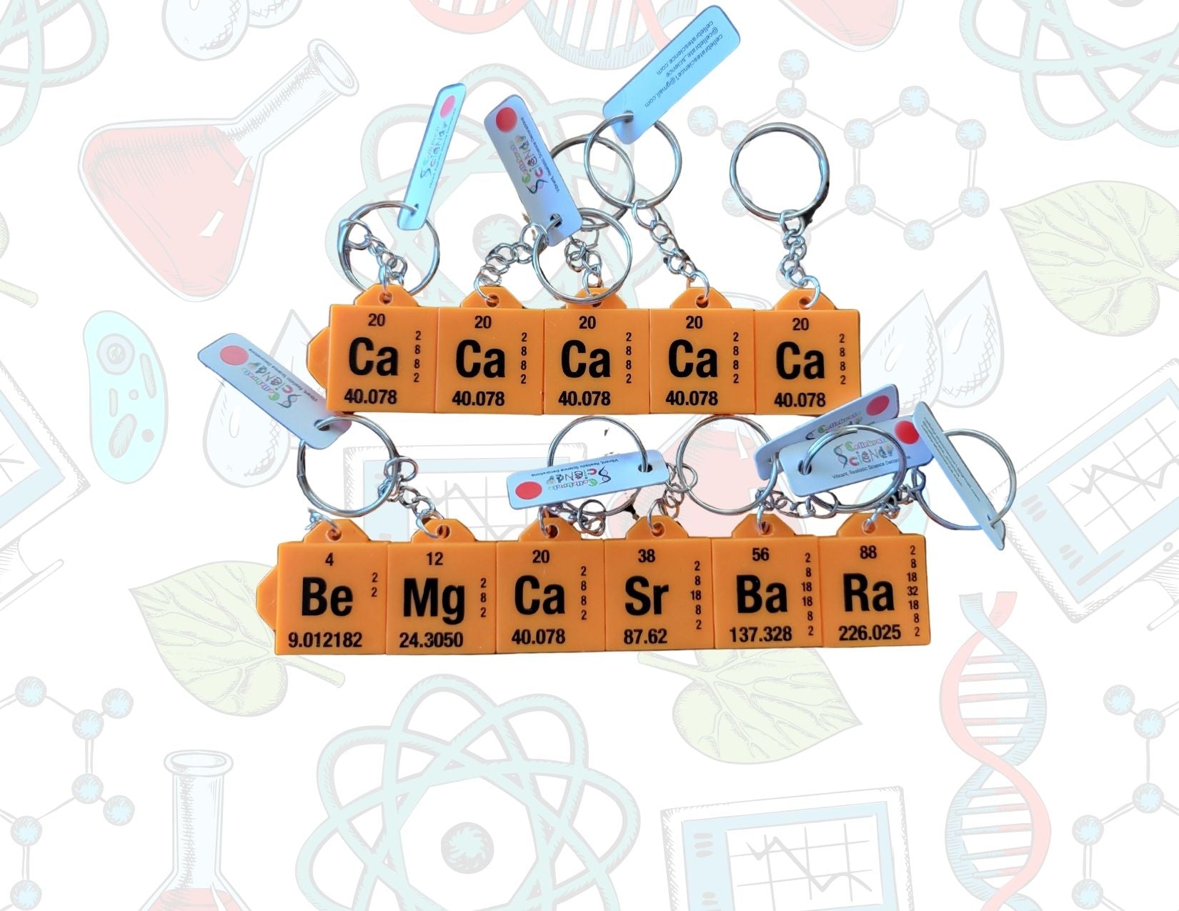 Periodic Table 3D Printed Element Keychains