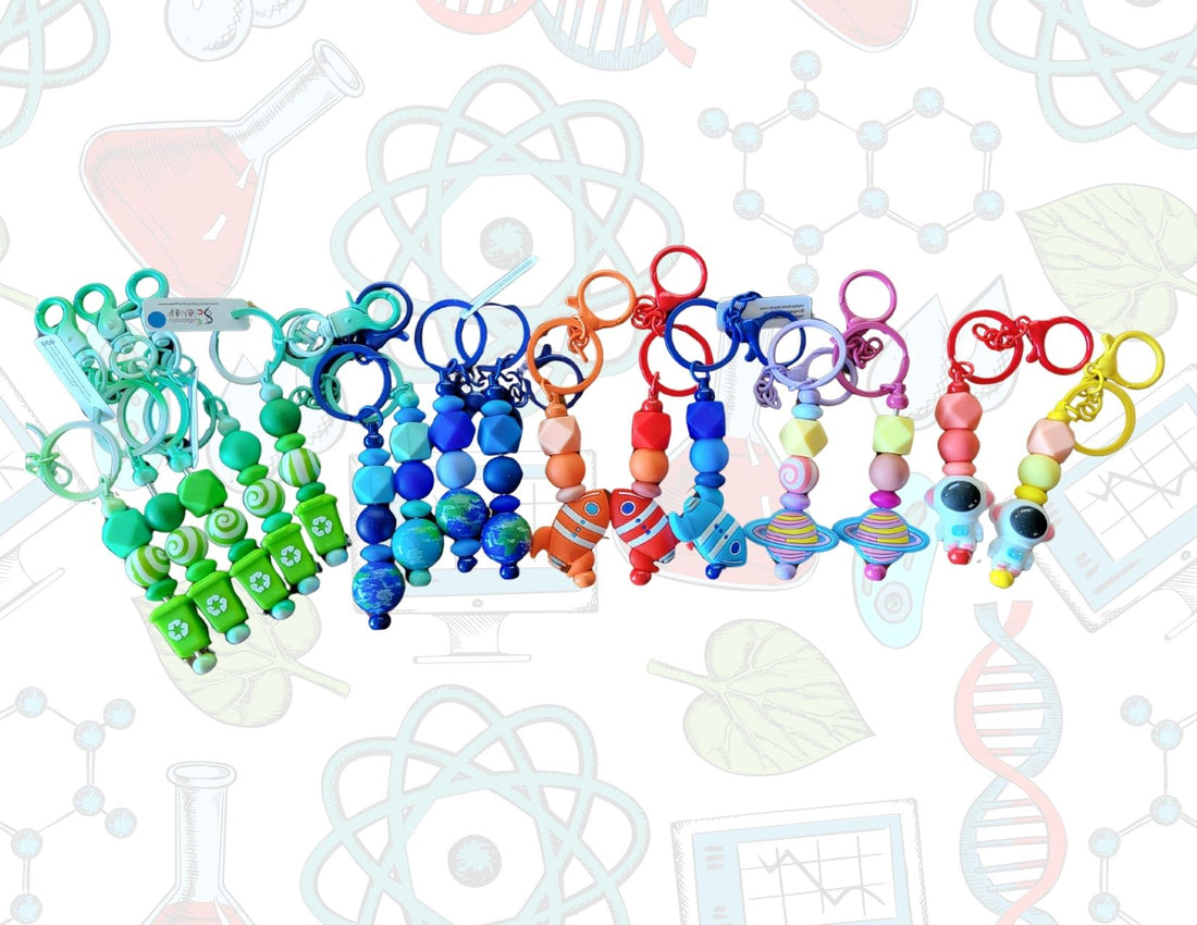 Earth and Space Silicone Keychains