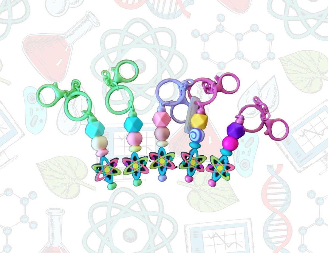 Atom Silicone Keychains