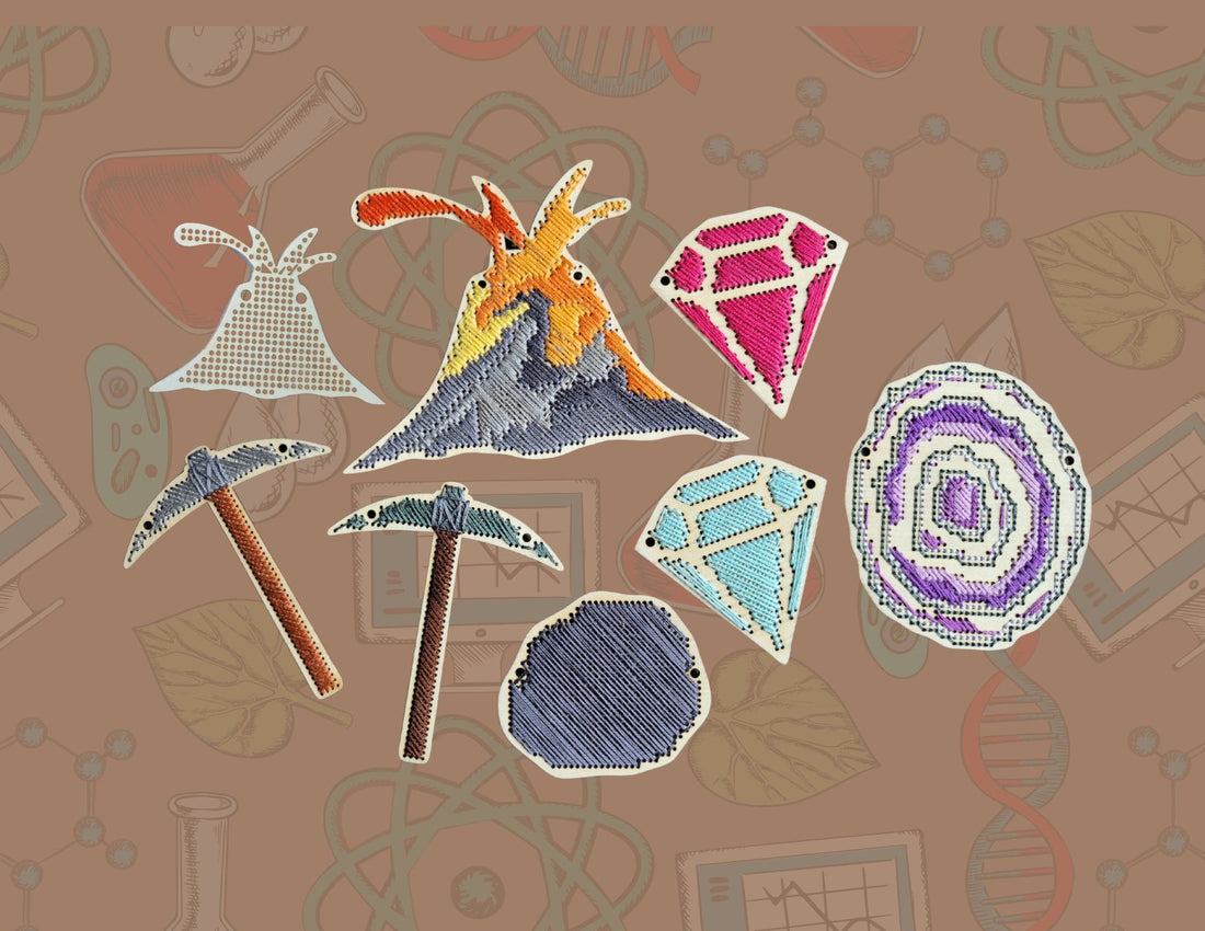 Blank Geology Wooden Cross Stitch Shapes