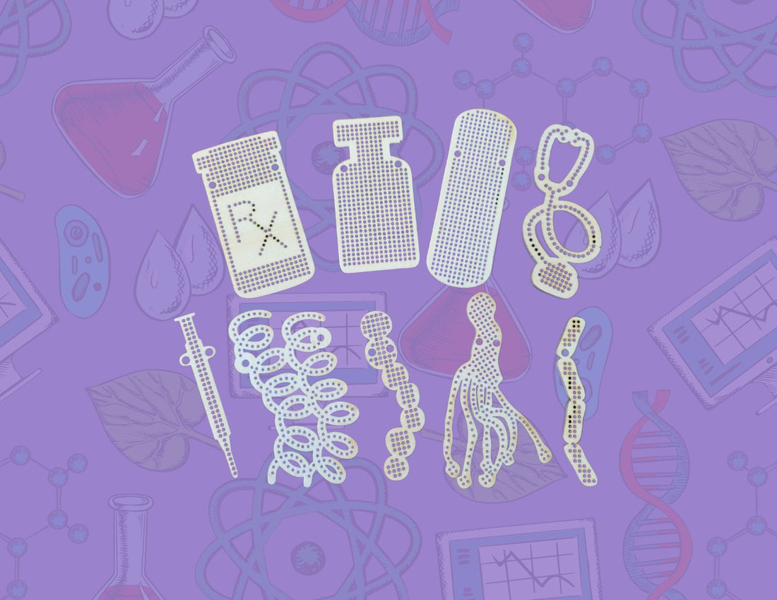 Blank Medical Wooden Cross Stitch Shapes