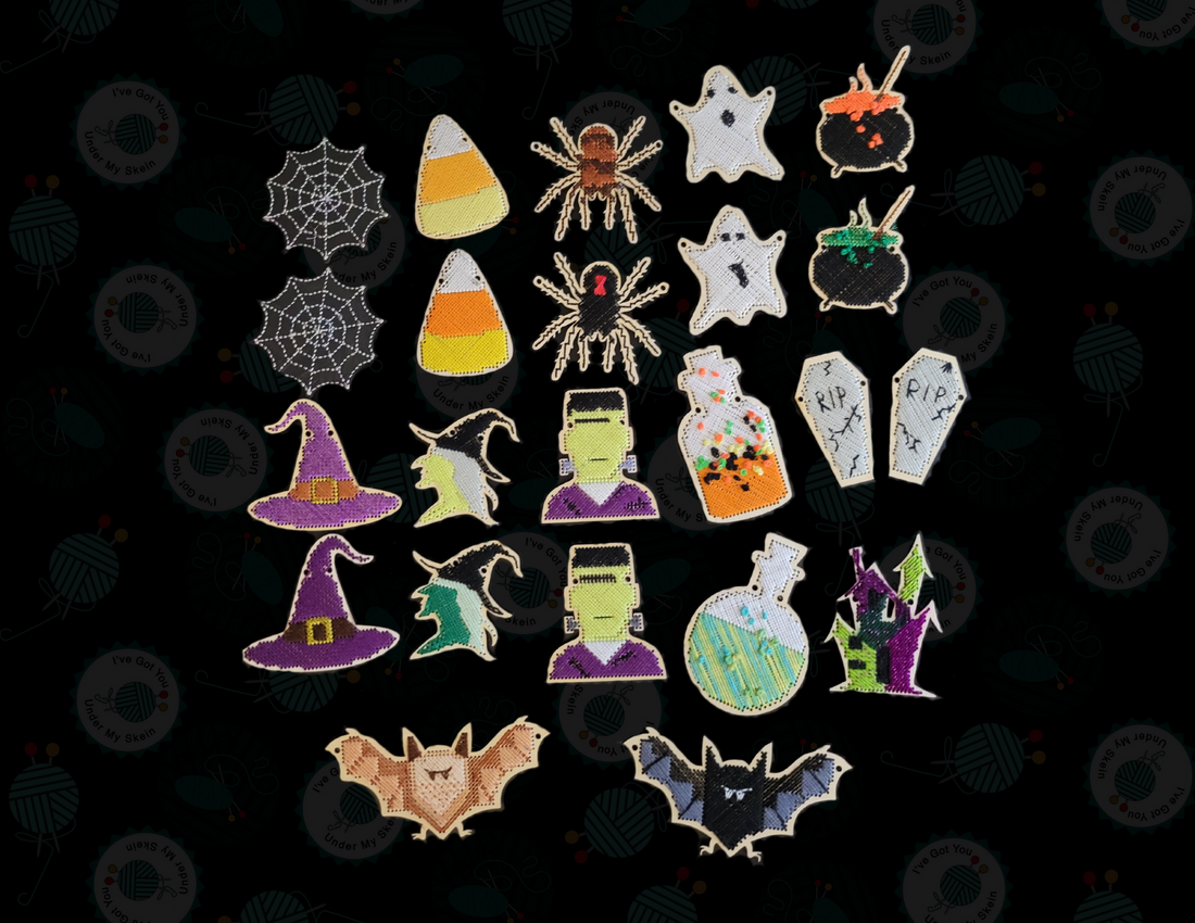 Blank Halloween Wooden Cross Stitch Shapes