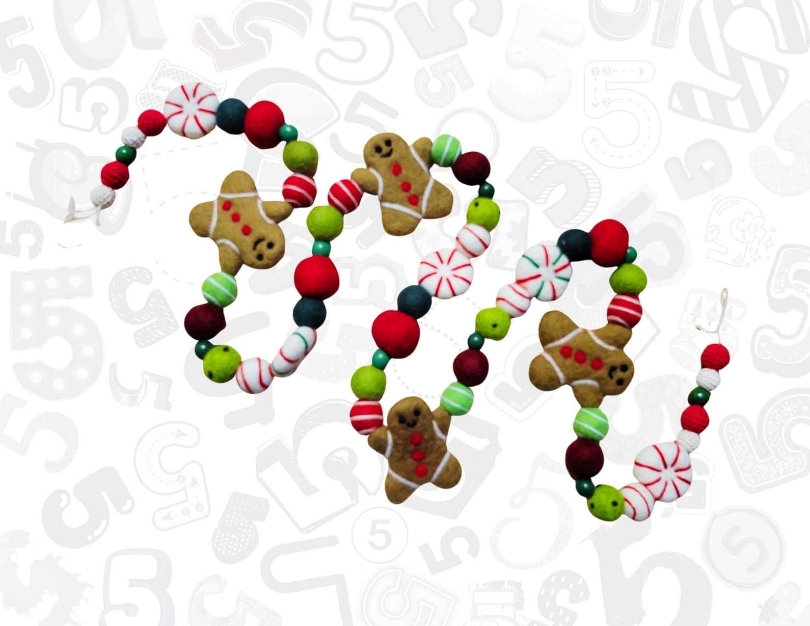 Christmas All The Way (Felt) Garlands