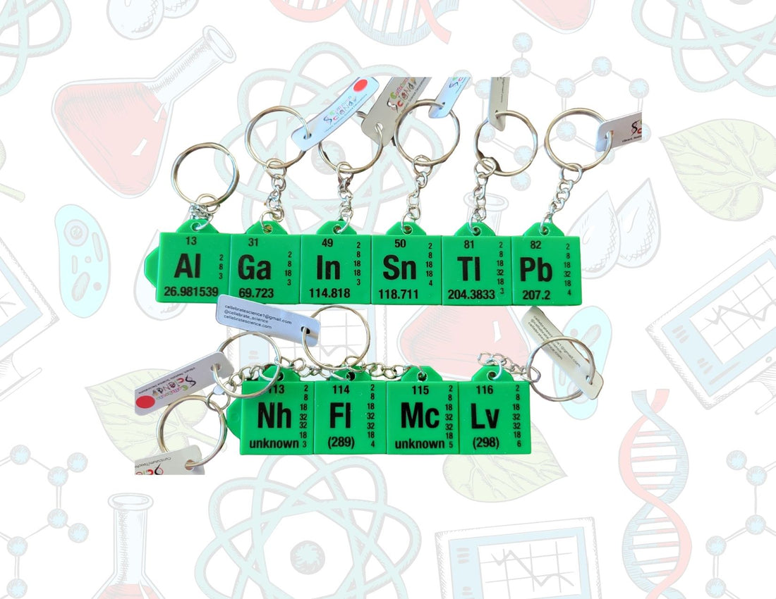 Periodic Table 3D Printed Element Keychains
