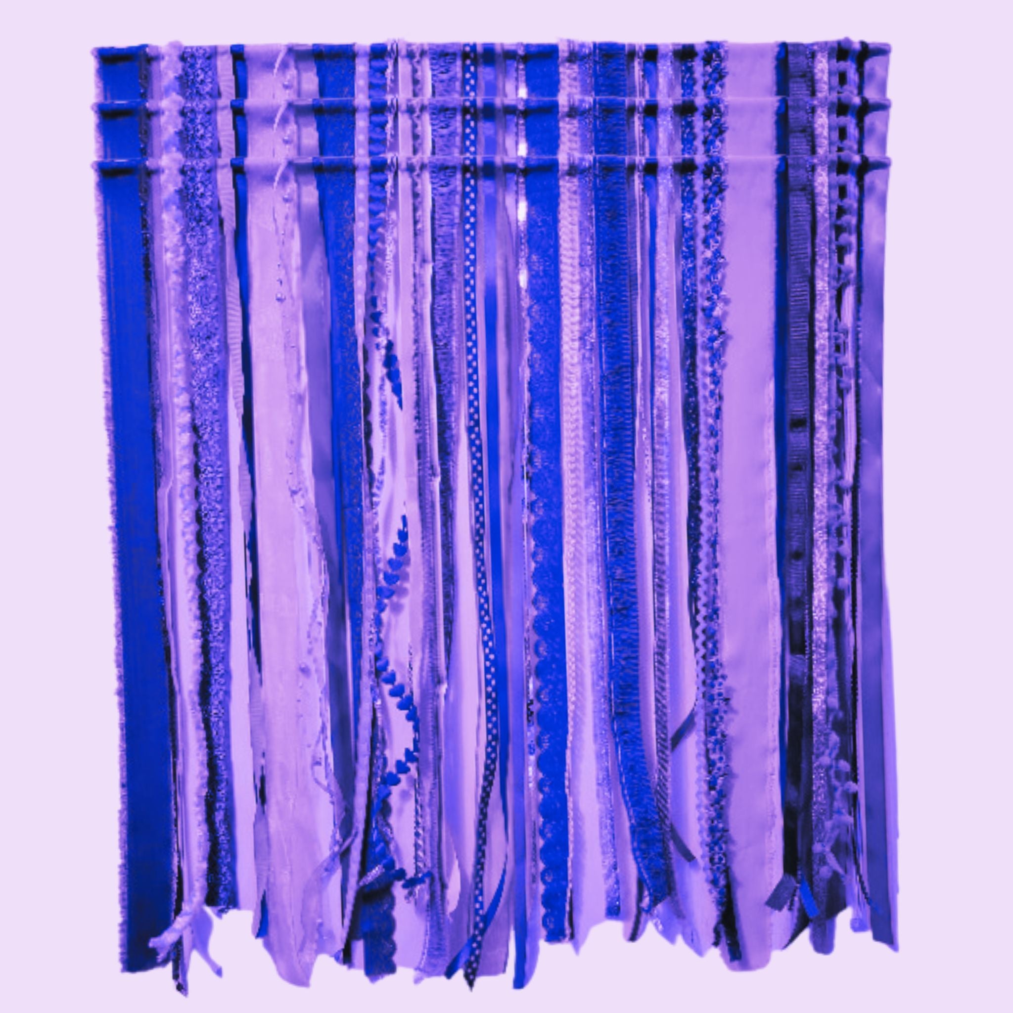 blue tiered ribbon wall hanging