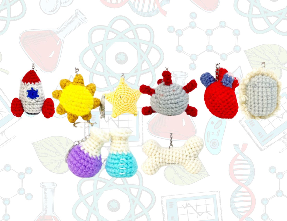 Science Crochet Keychains