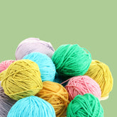 colorful yarn balls