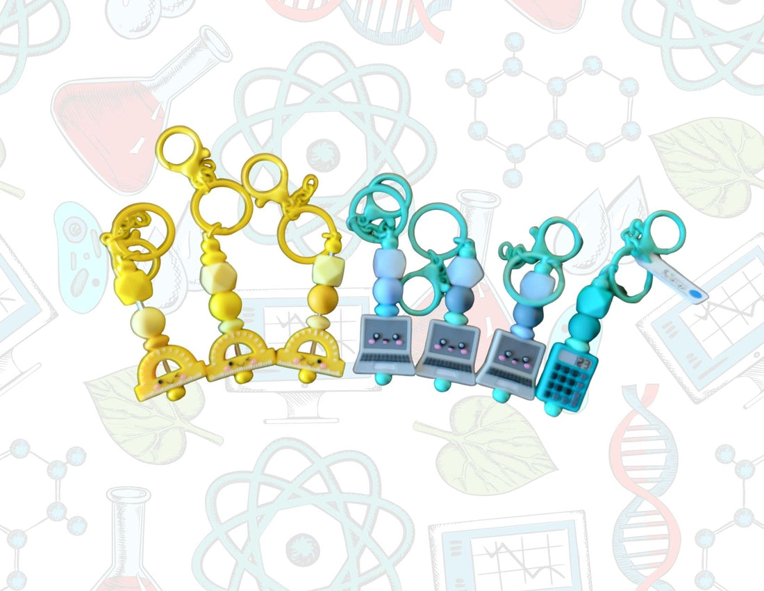 Math &amp; Computer Science Silicone Keychains