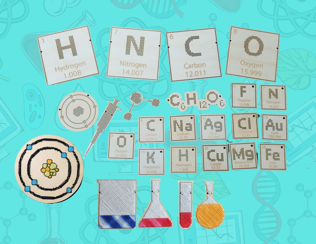 Blank Chemistry Wooden Cross Stitch Shapes