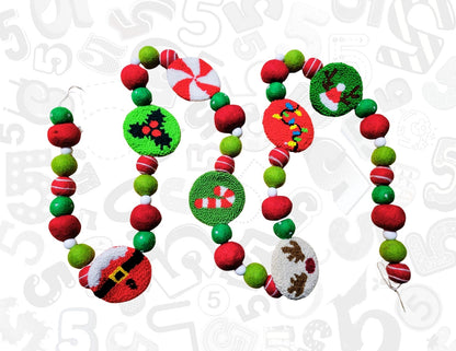 Christmas All The Way (Punch Needle) Garlands