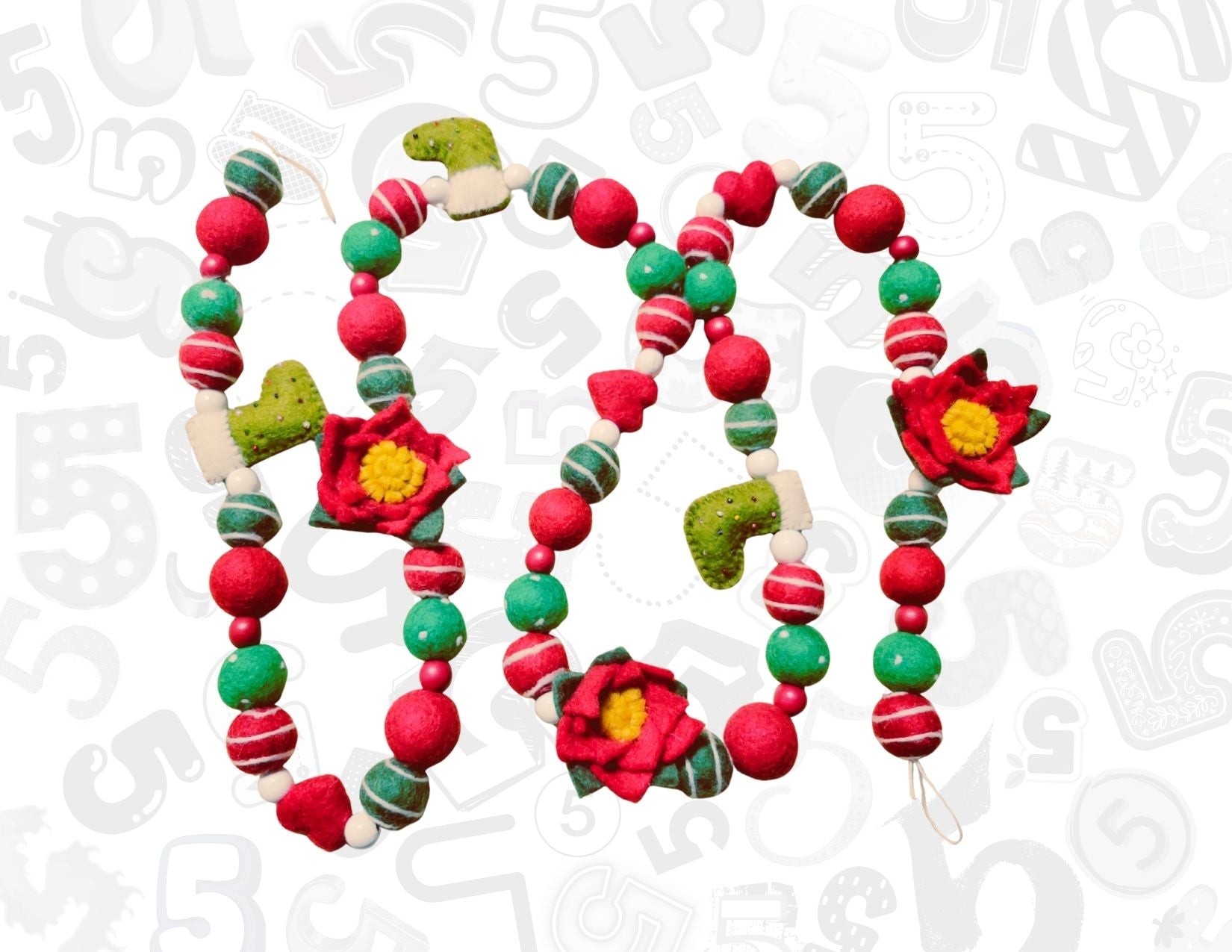 Christmas All The Way (Felt) Garlands