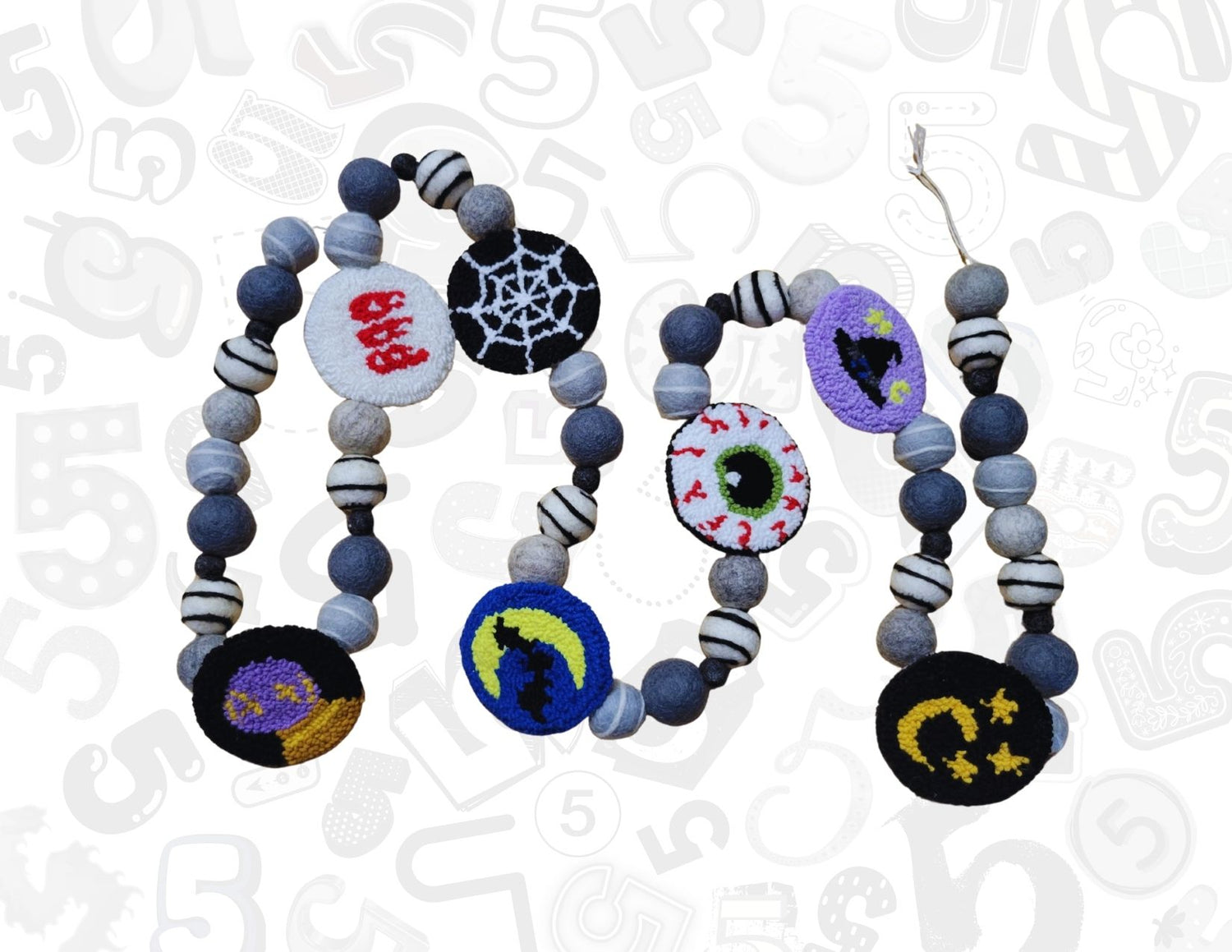 Something Wicked This Way Comes (Punch Needle) Garlands