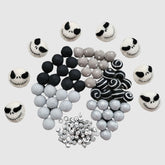 black and white skull DIY garland kit