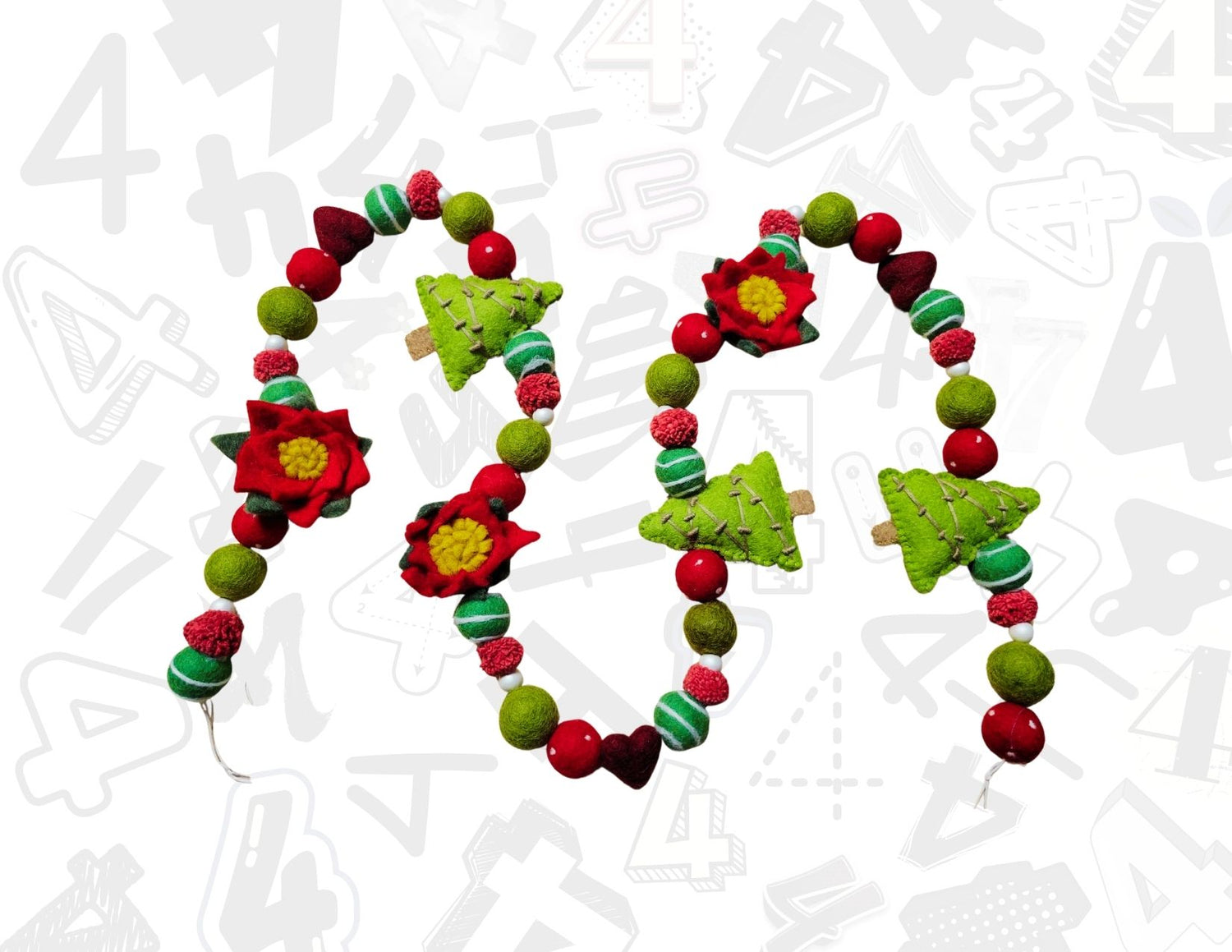 Christmas All The Way (Felt) Garlands