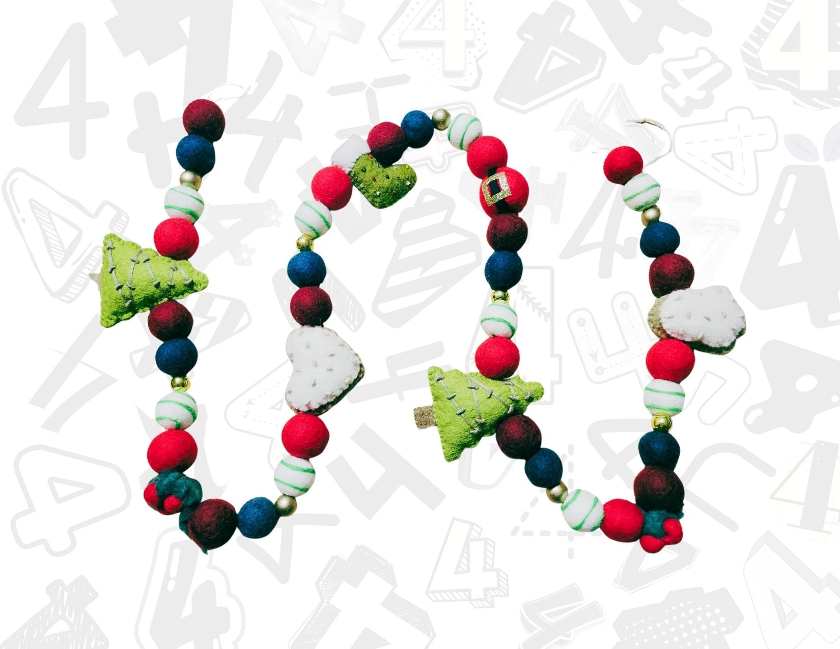 Christmas All The Way (Felt) Garlands