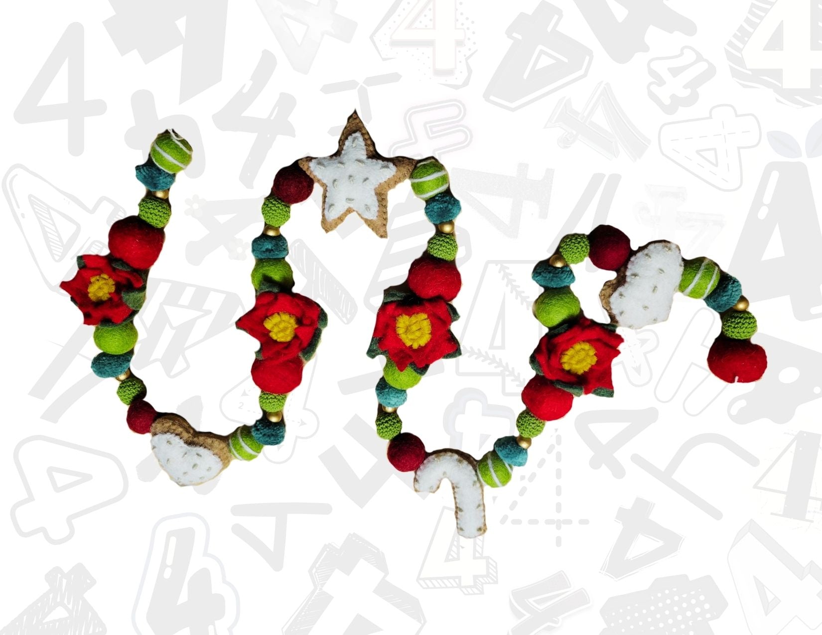 Christmas All The Way (Felt) Garlands