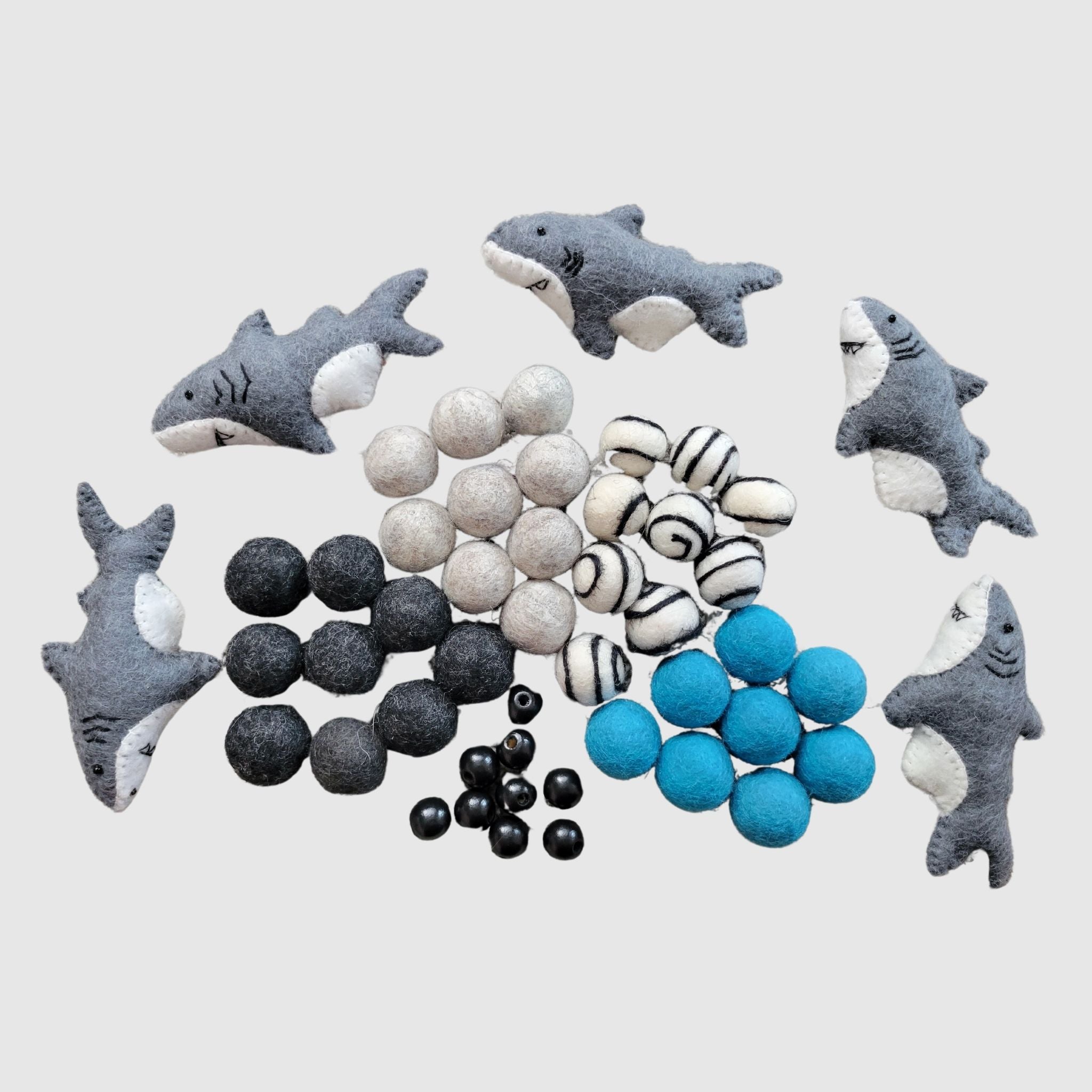 Felt Sharks DIY Garland kit