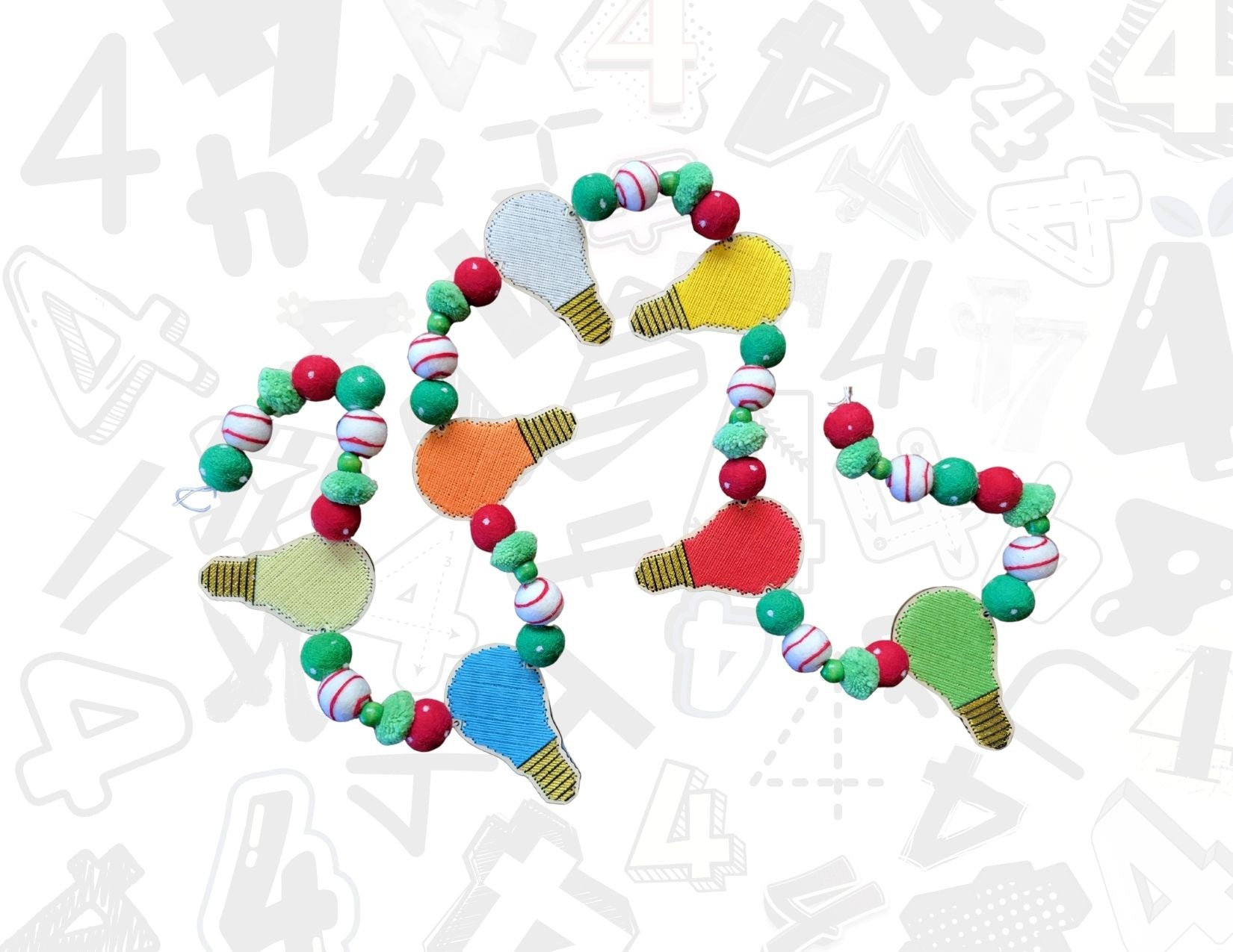 Christmas All The Way (Wooden) Garlands