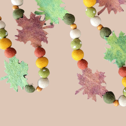 garland featuring fall leaves