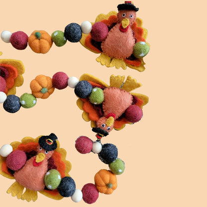 Thanksgiving Turkey felt Garland