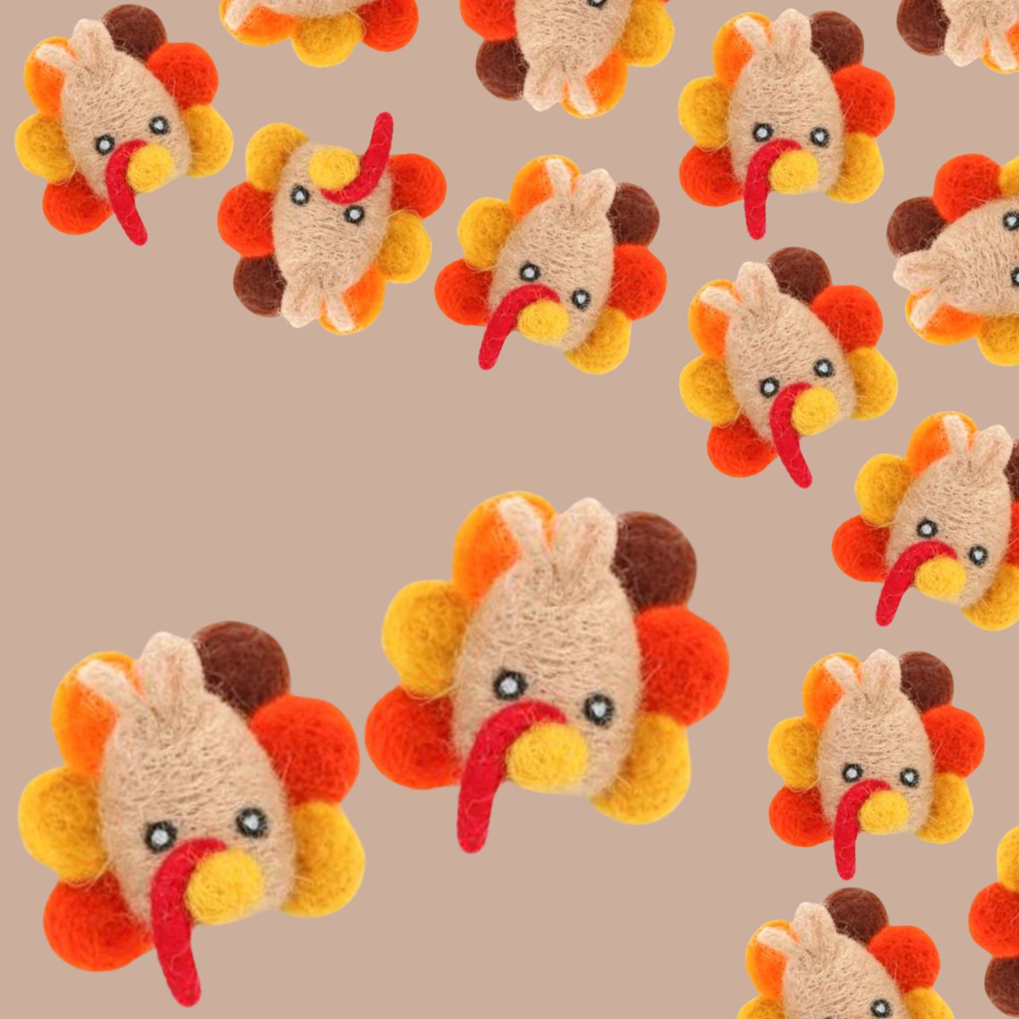 turkeys felt decor