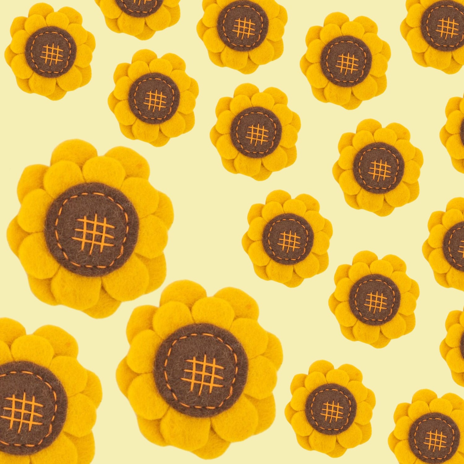 sunflowers felt decor