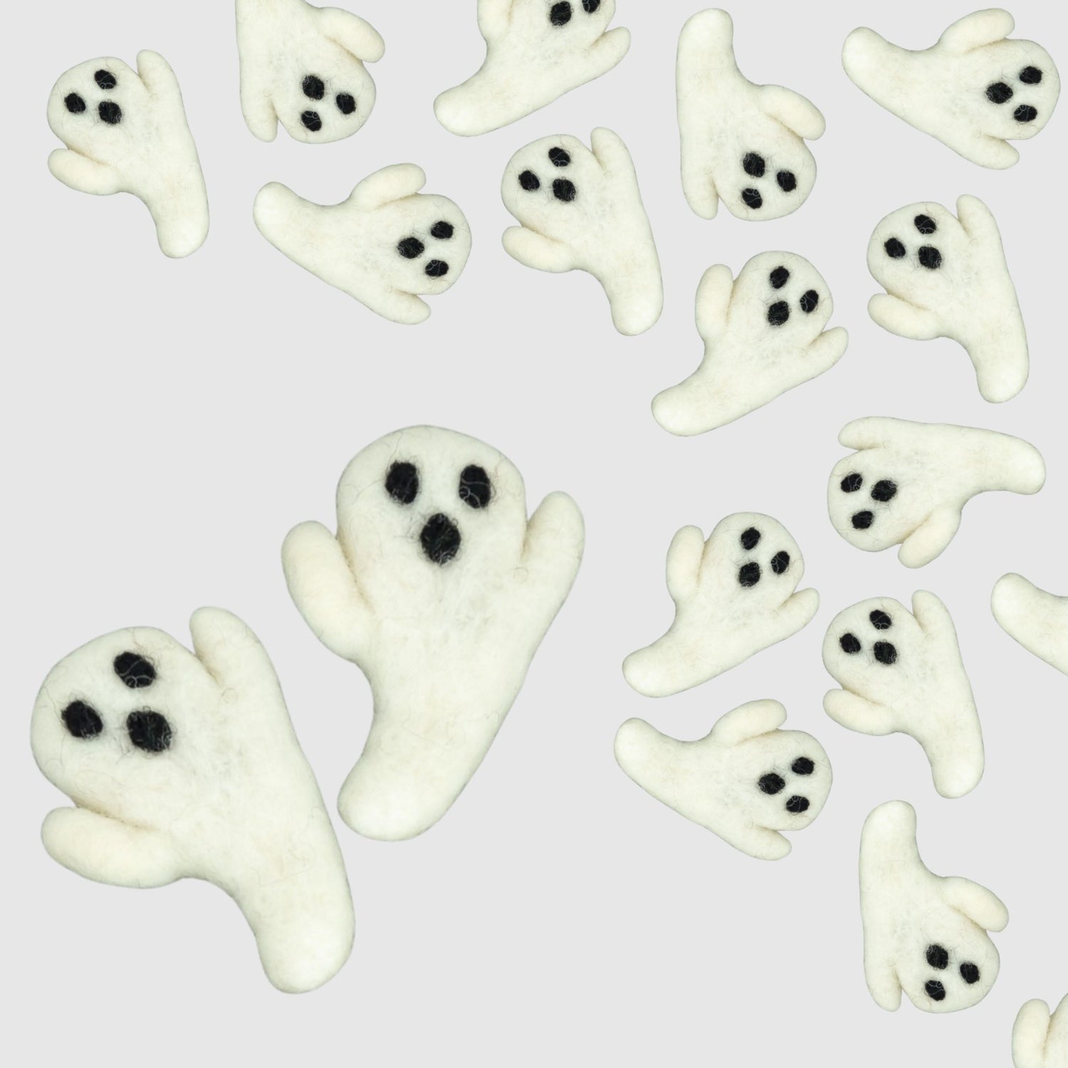 ghost shaped felt decor