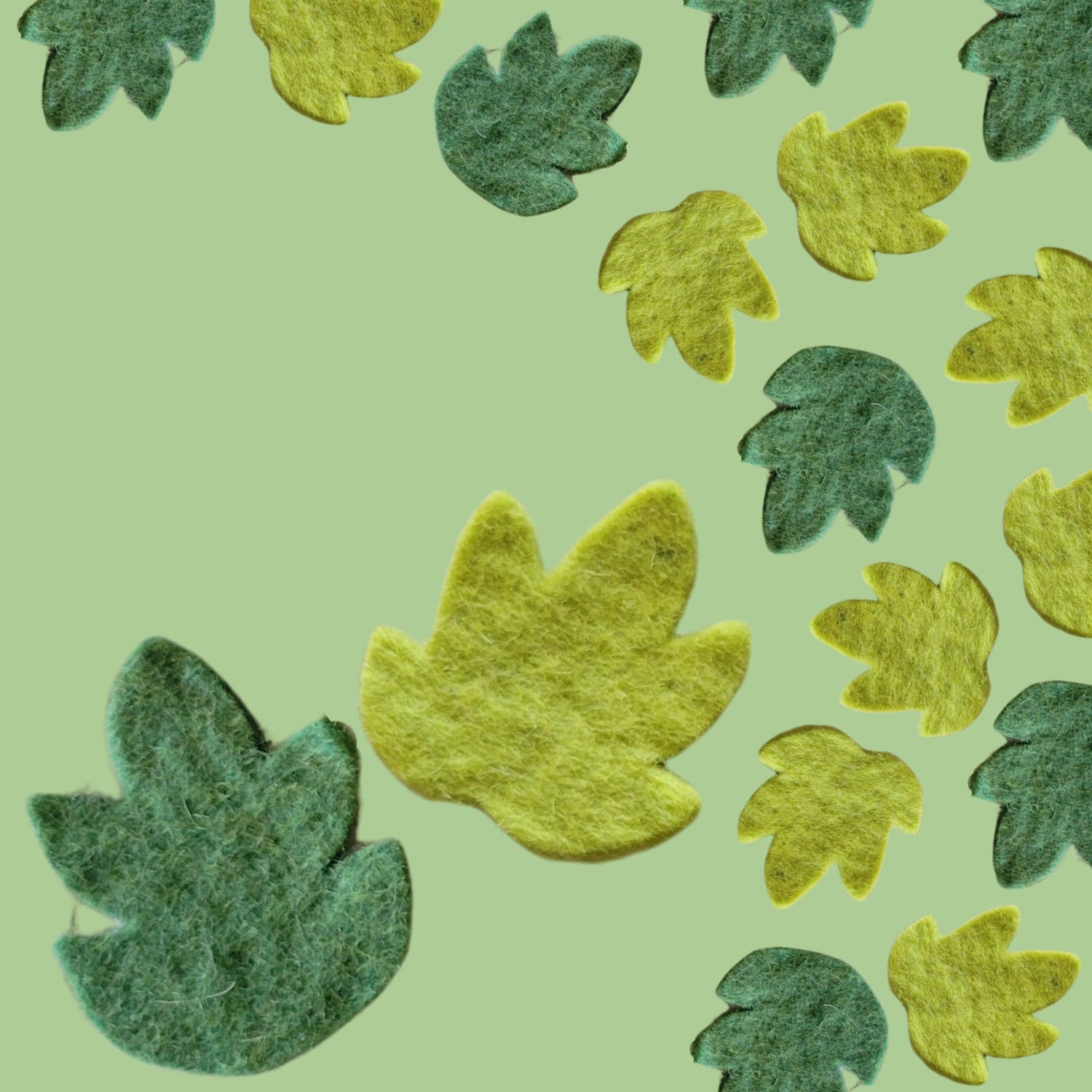 felt leaves decor