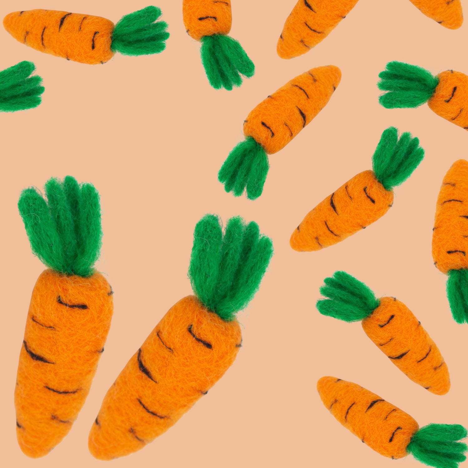 carrot shaped felt decor