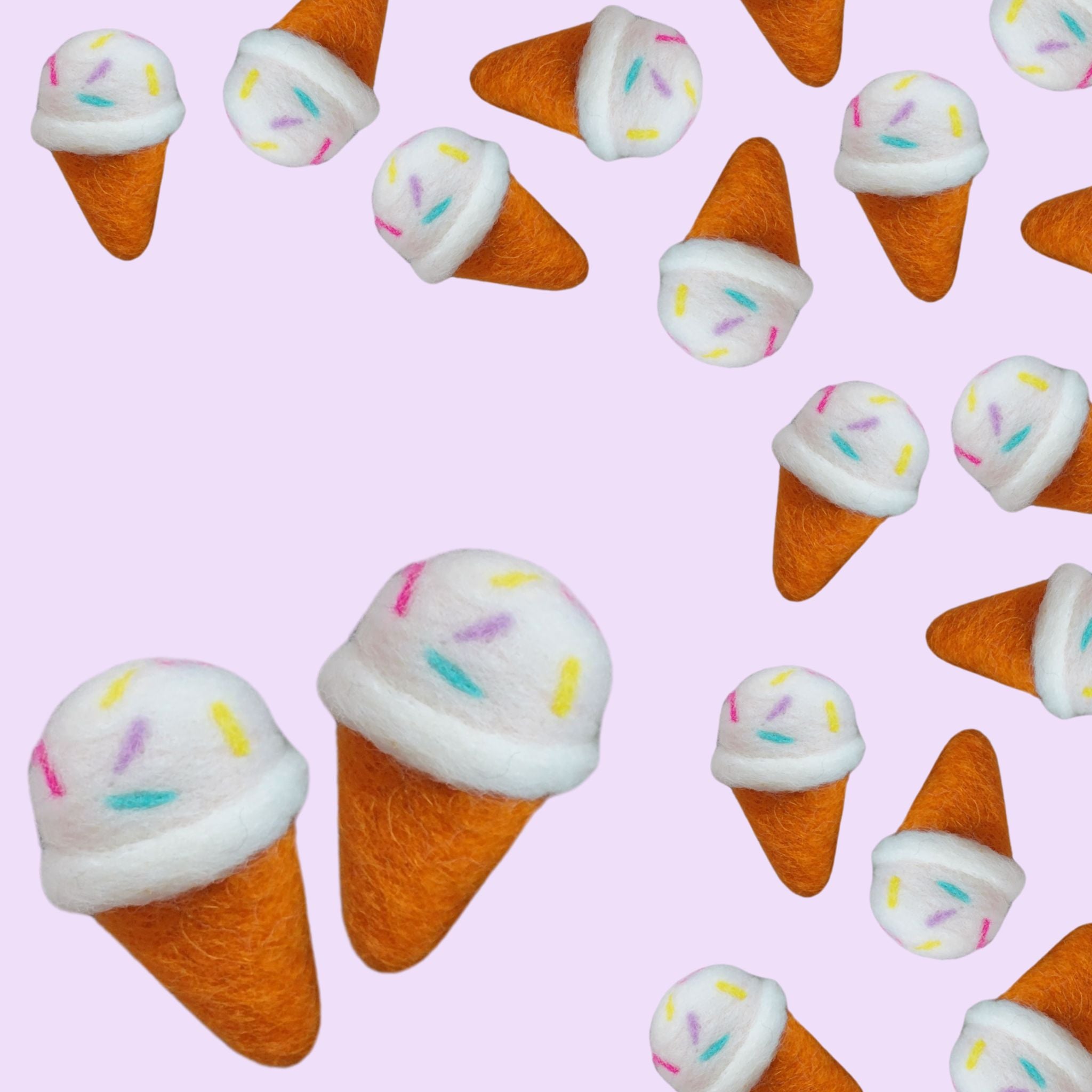 ice cream cones felt decor