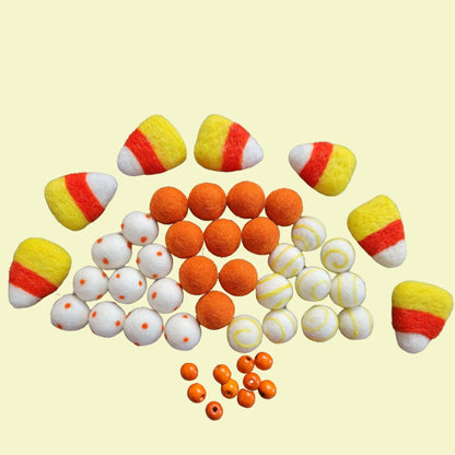 trick or treat candy corn garland kit