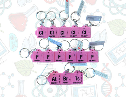 Periodic Table 3D Printed Element Keychains