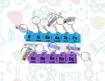 Periodic Table 3D Printed Element Keychains