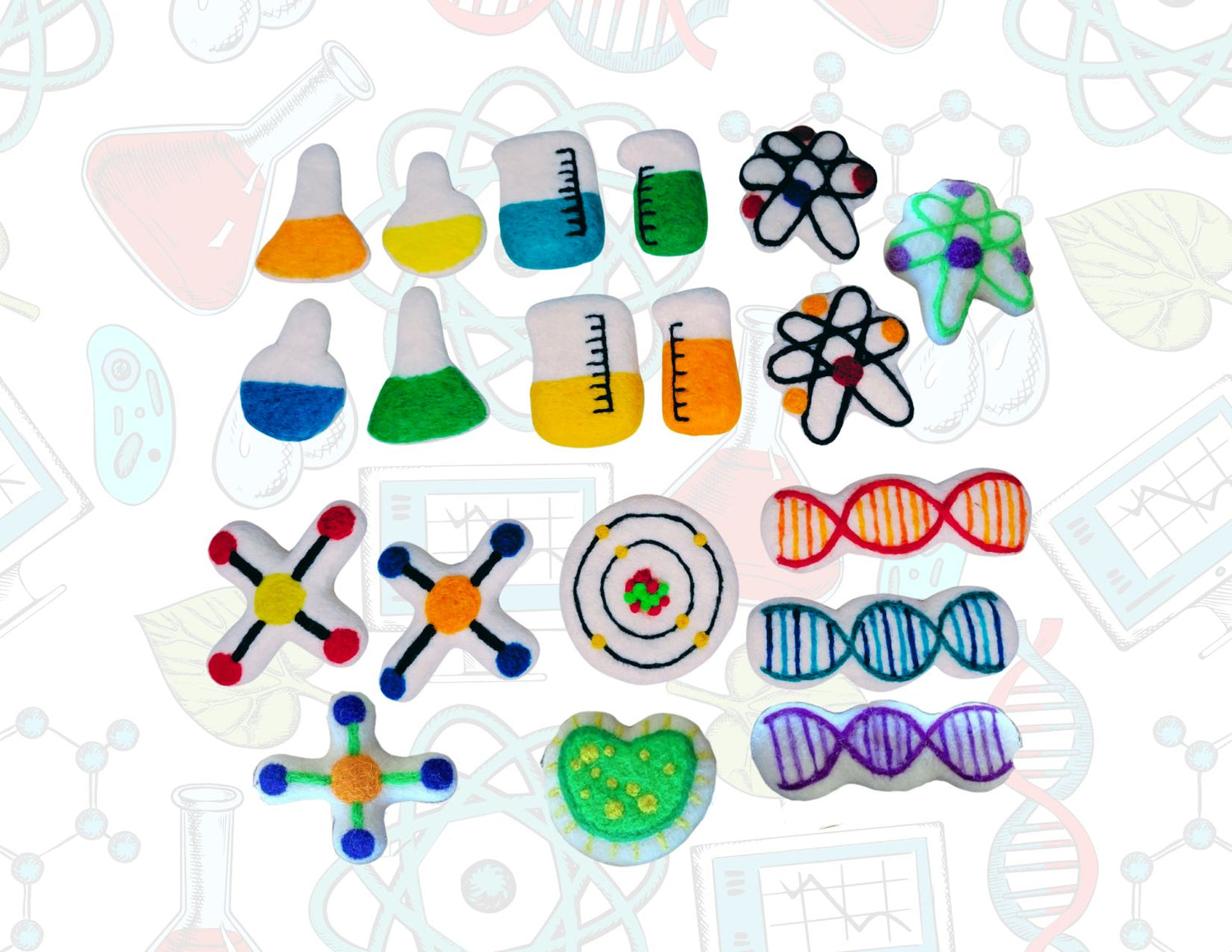 Felt Science Keychains
